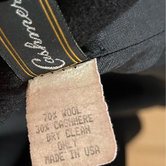 Nina Ricci vintage 1970s Wool Cashmere Fur Black Coat - Picture 7 of 13